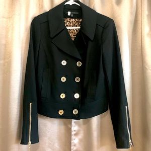 WHBM Leopard lined Blazer